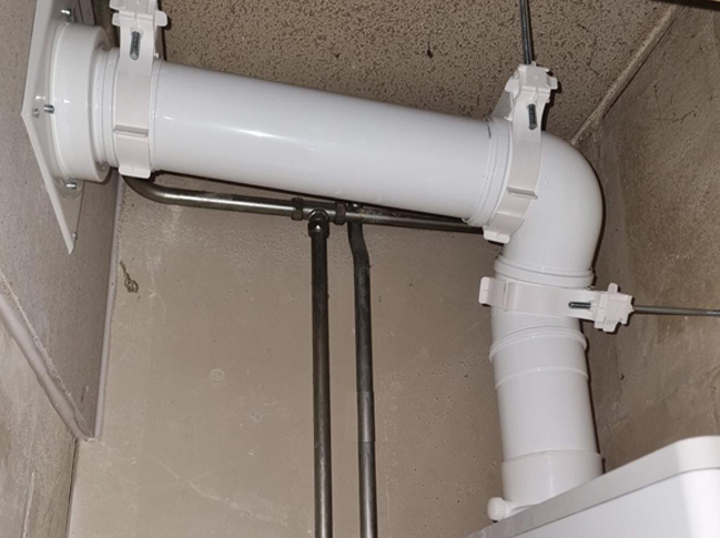 Schachtaansluiting met brandmanchet voor MiniFlex CLV rookgasafvoer renovatie