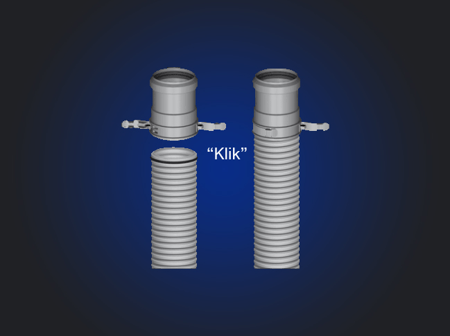 MiniFlex klikverbinding voor rookgasafvoer renovatie